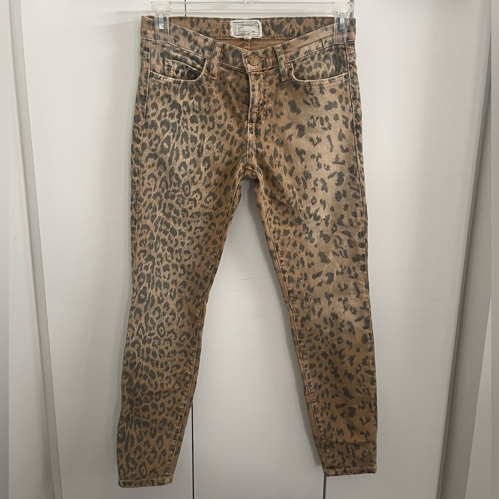 Current/Elliott “The Stiletto” leopard print jeans
